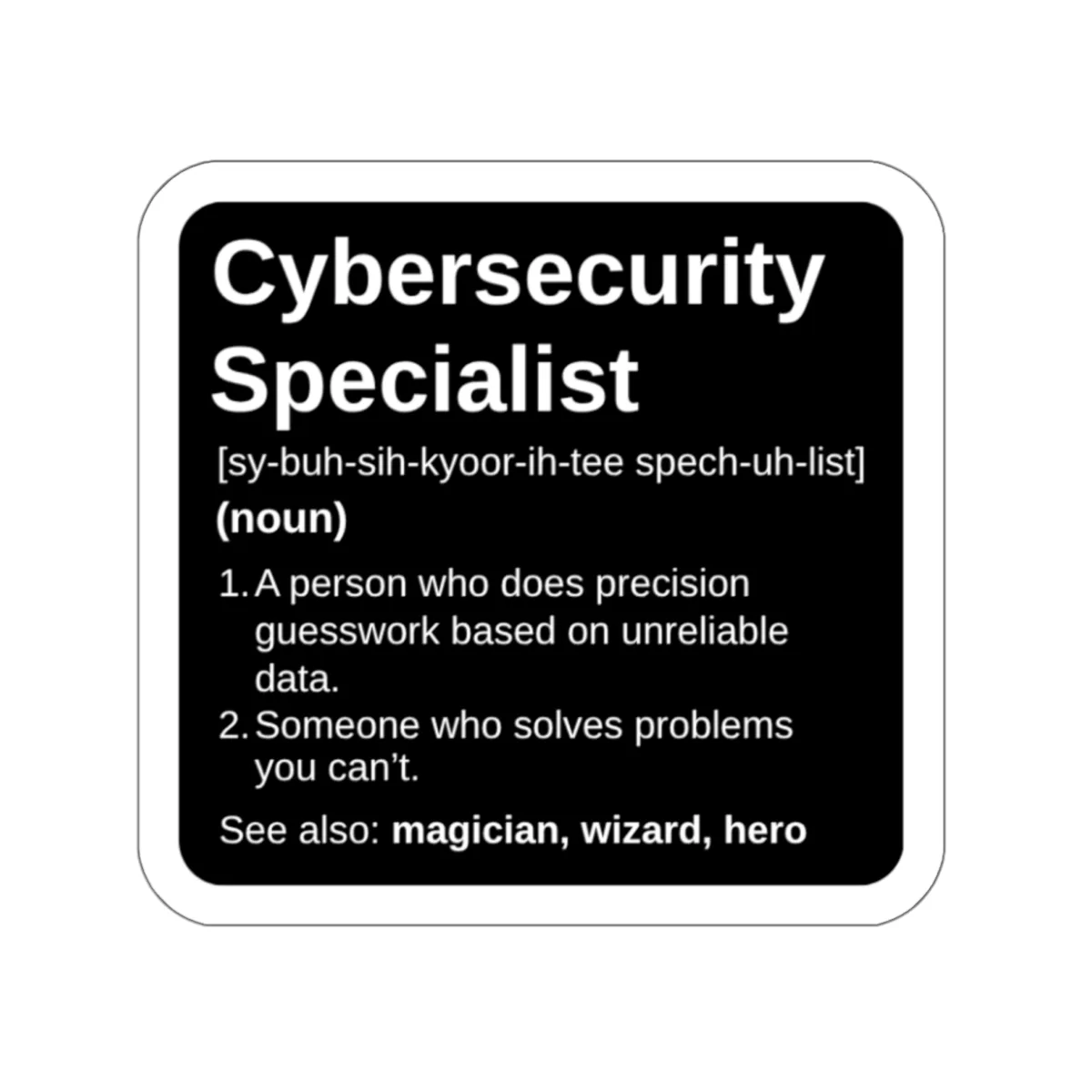 Cybersecurity Specialist Sticker - Image 2
